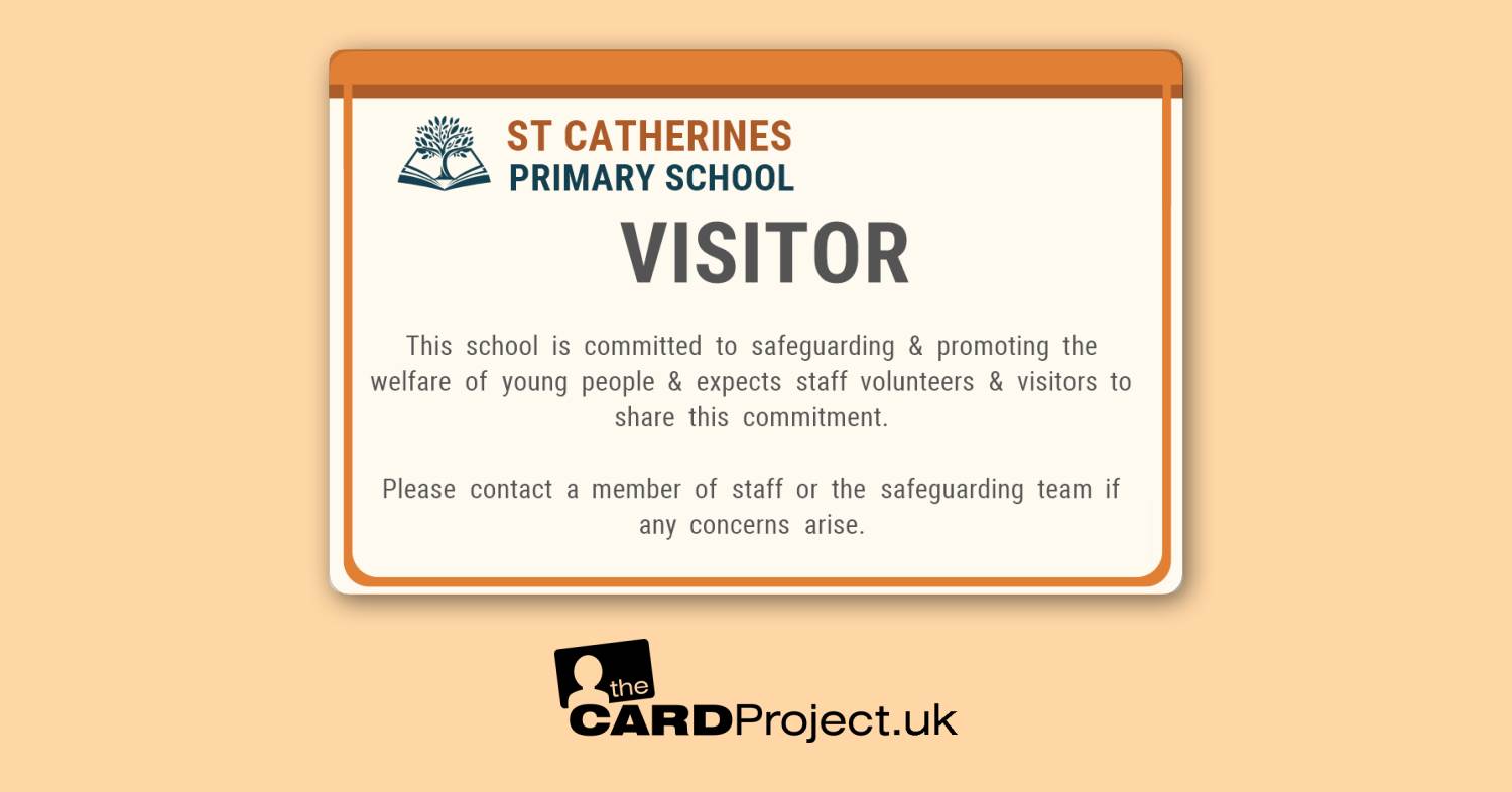 Primary School Visitor Card Autumn Ember